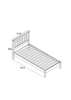 3" slatted bed
