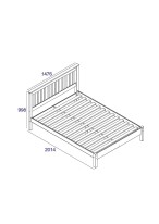 4,6" slatted bed
