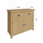 2 Door Oak Sideboard