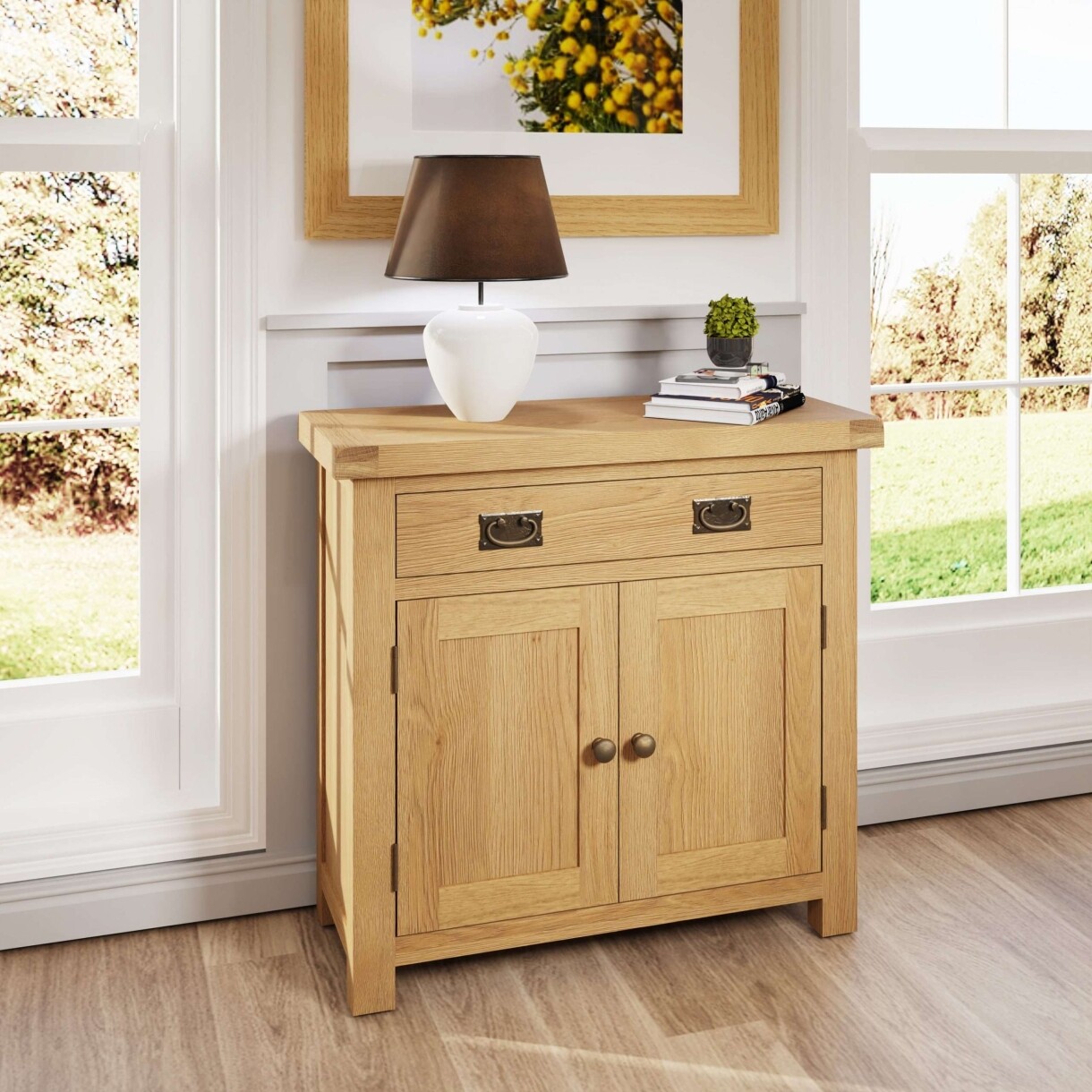 Rustic Oak Small Sideboard - Perfect for Cosy Spaces