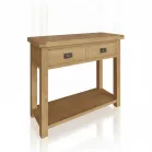 oak wood console table