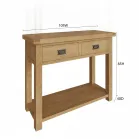 oak wood console table