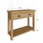 oak wood console table