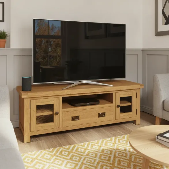 rustic oak tv stands 150cm
