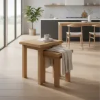 solid oak nest of 2 tables