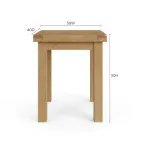 solid oak nest of 2 tables