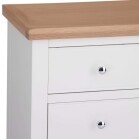 Modern Large Chest of Drawers White with Oak Top - Image 5