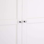 2 Door Oak Wardrobe with Ivory White Painted Body and Oak Top - Image 4