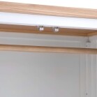 2 Door Oak Wardrobe with Ivory White Painted Body and Oak Top - Image 7