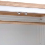 2 Door Oak Wardrobe with Ivory White Painted Body and Oak Top - Image 7