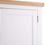 2 Door Oak Wardrobe with Ivory White Painted Body and Oak Top - Image 10