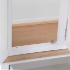 Contemporary 3 Door Wooden Wardrobe in Ivory White & Oak - Image 5