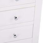 Tall Bedside Cabinets White with Oak Top - Image 6