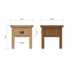 light oak lamp table