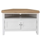 Corner TV Stand White