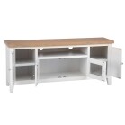 White and Oak TV Unit