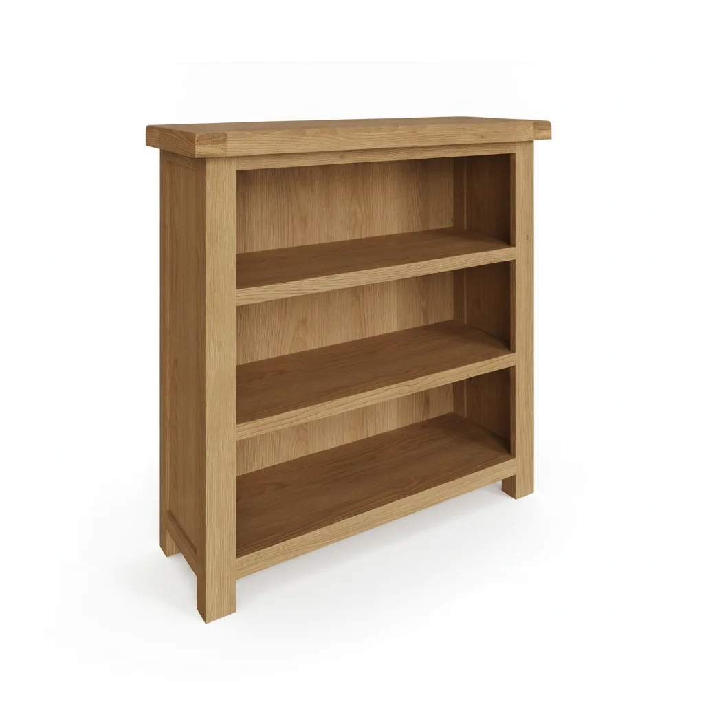 Low Oak Bookcase