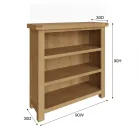 Low Oak Bookcase