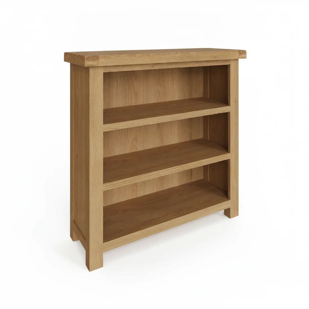 Low Oak Bookcase