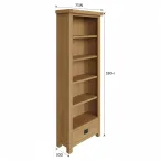 Oak Bookcase With Drawer