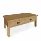 Oak Coffee Table with Drawers