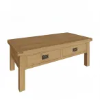 Oak Coffee Table with Drawers