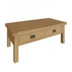 Oak Coffee Table with Drawers