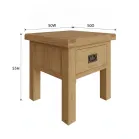 Oak Lamp Table