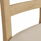 Oak and Fabric Dining Chairs