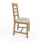 Oak and Fabric Dining Chairs