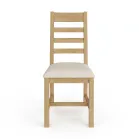 Oak and Fabric Dining Chairs