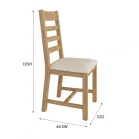 Oak and Fabric Dining Chairs