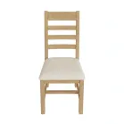 Oak and Fabric Dining Chairs