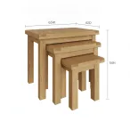 Solid Oak Nesting Tables