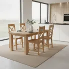 rustic oak chairs