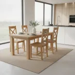 rustic oak chairs