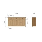 Extra Large Oak Sideboard