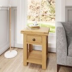 Rustic Oak Lamp Table