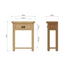 oak telephone table