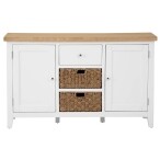 White and Oak Sideboard