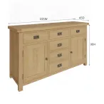Medium Oak Sideboard