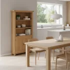 Oak Bookcase with Doors