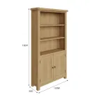 Oak Bookcase with Doors