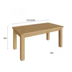 Oak Extending Dining Table 6-10