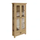 Oak Glass Display Cabinet