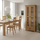 Oak Glass Display Cabinet