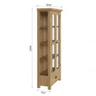 Oak Glass Display Cabinet