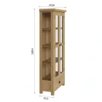 Oak Glass Display Cabinet