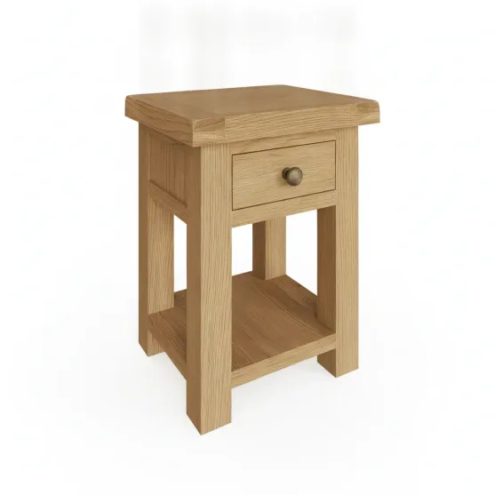 Oak Lamp Table with Drawer