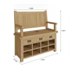 Oak Monks Bench